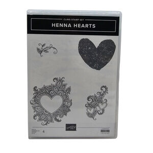 Stampin' Up! Henna Hearts Rubber/Cling Stamp Set NEW